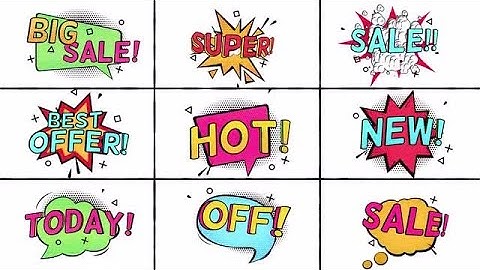 Pop Art Stickers Motion Graphics Templates