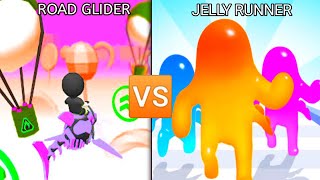 ▶️Jelly runner 🆚 Road Glider runner: Which is better? unity game screenshot 1