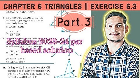 Chapter 6 Triangle || Exercise 6.3 Solution Part 3