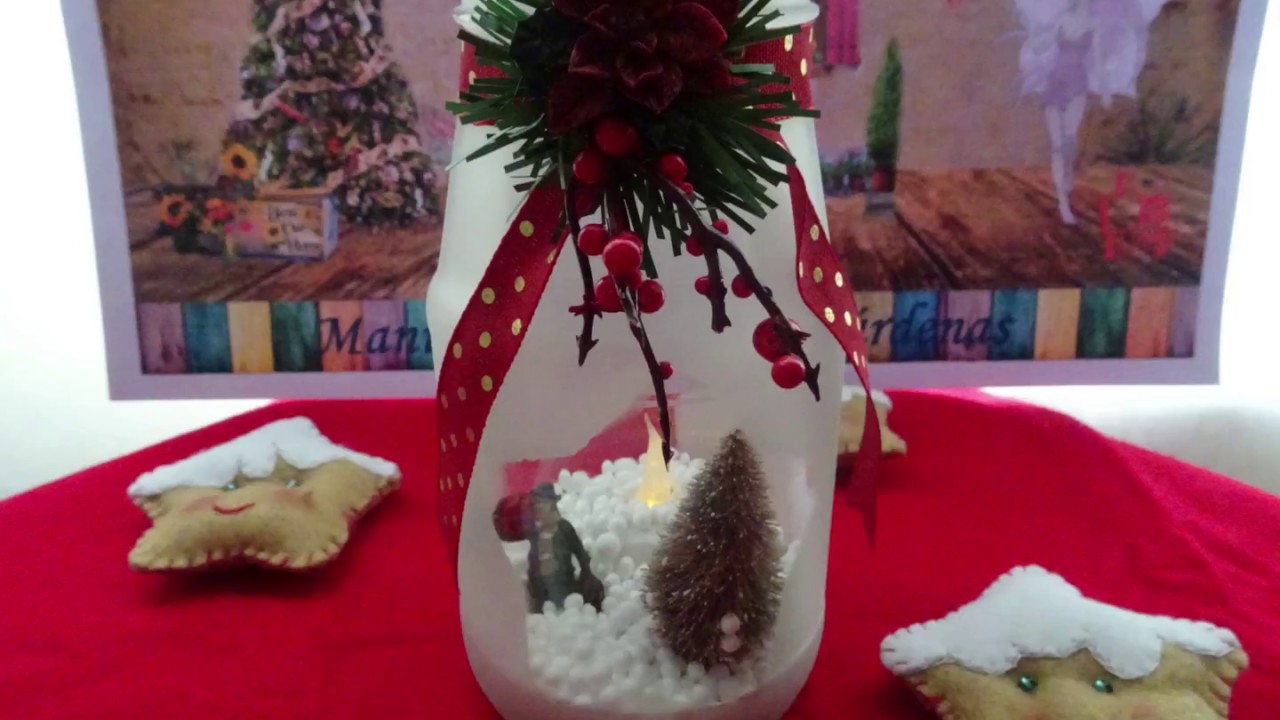 Reciclaje de frasco de mayonesa en hermosa lampara