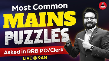 RRB PO Mains 2024 | Most Common Mains Puzzles in One Class 🔥✅ |  Reasoning By Saurav Sir