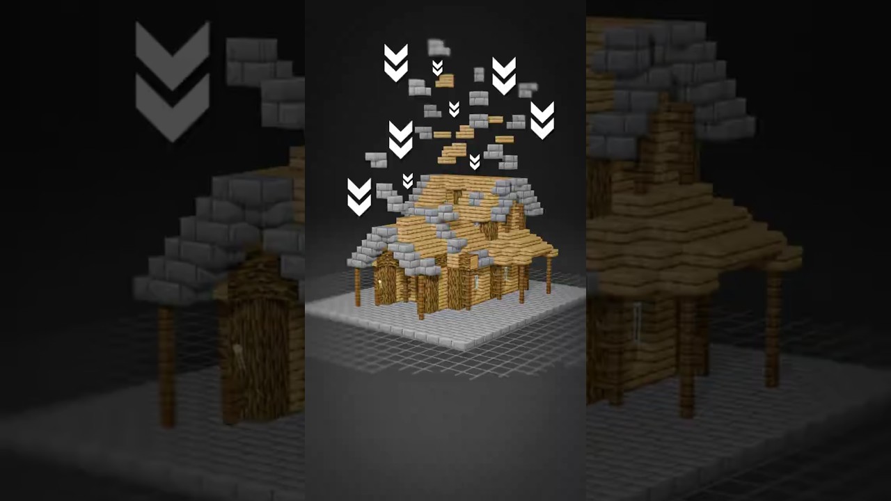 Minecraft House Build Animation | Falling Blocks #10