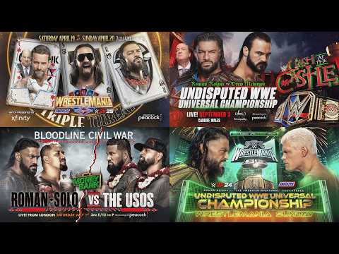 WWE Roman Reigns PPV Match Card & Results Compilation (2022-2026) w/ Weekly Shows | Roman Reigns
