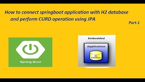 Connect Spring Boot application with H2 database
