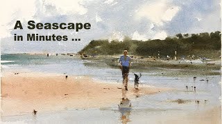 A Seascape in Minutes | Watercolor Tutorial | Demo