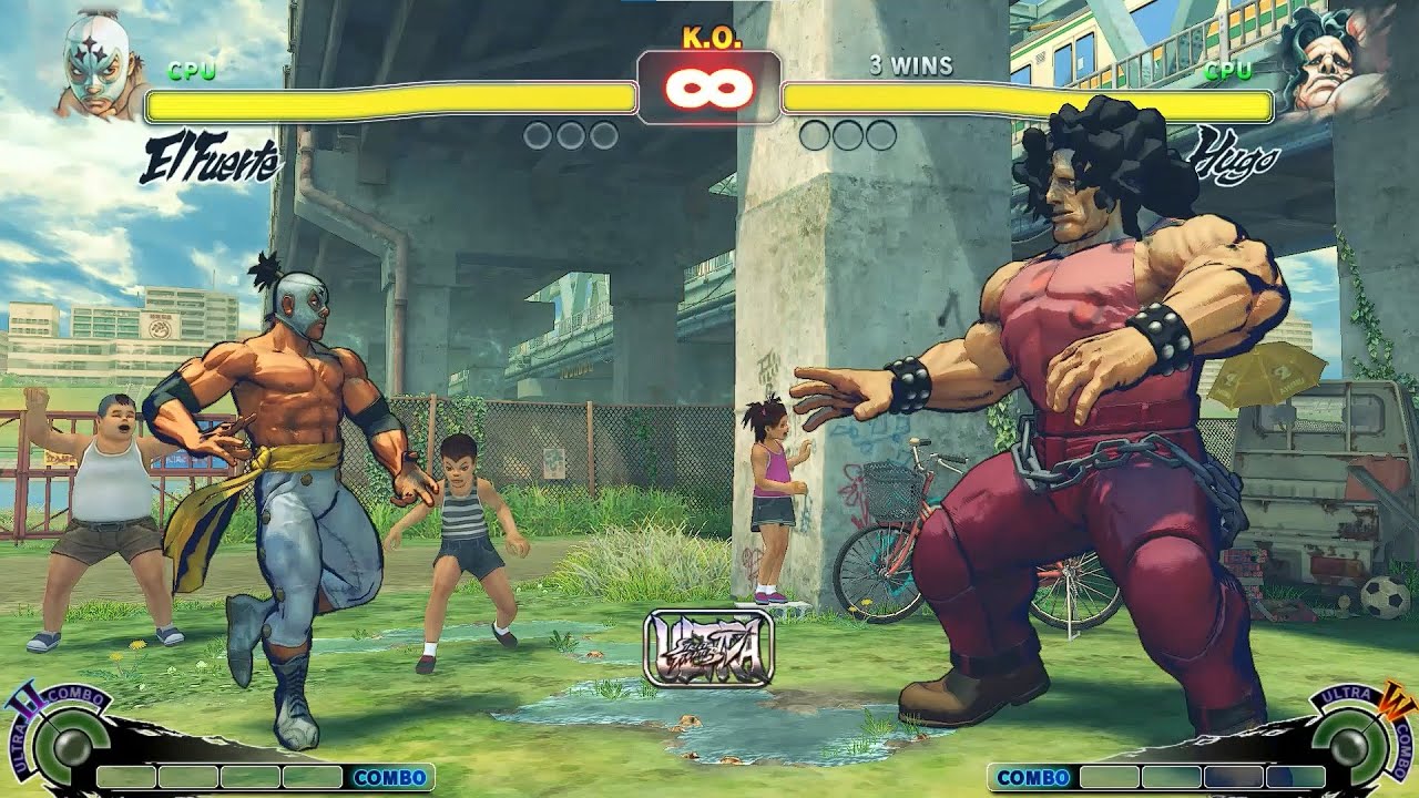 EL FUERTE VS HUGO | CPU VS CPU Ultra Street Fighter IV  (Hardest AI)