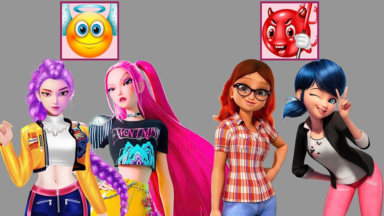 Epic Glow Up! Angel vs Devil Transformation | Rumi, Mira, Ladybug & Alya