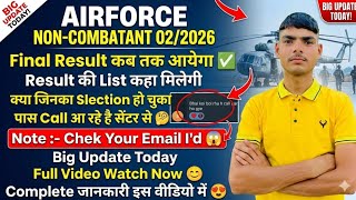 Air Force Non Combatant Result &amp; Merit List Update Today
