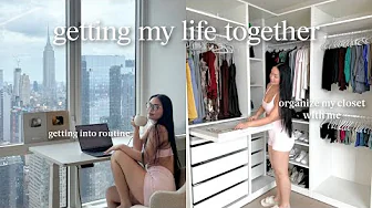 get back into routine with me 🌱 organizing my new closet, workout routine,  & midyear goal check-in!