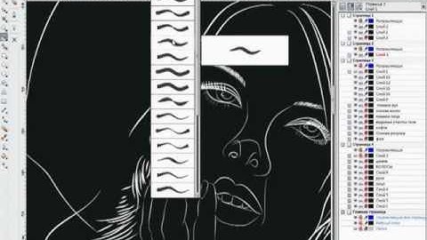 Рисуем волосы в CorelDRAW