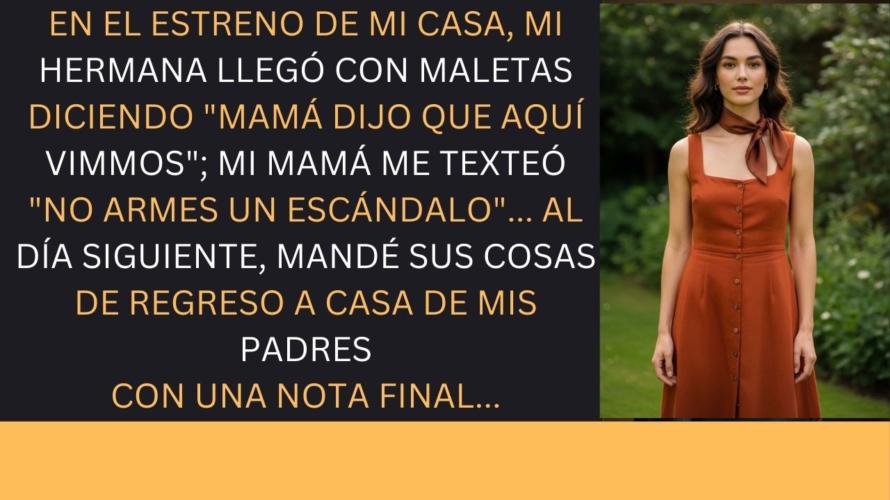 En el estreno de mi casa, mi hermana llegó con maletas: 