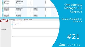 One Identity Manager | Upgrade 8.1 #21 | CanSee/CanEdit on Columns