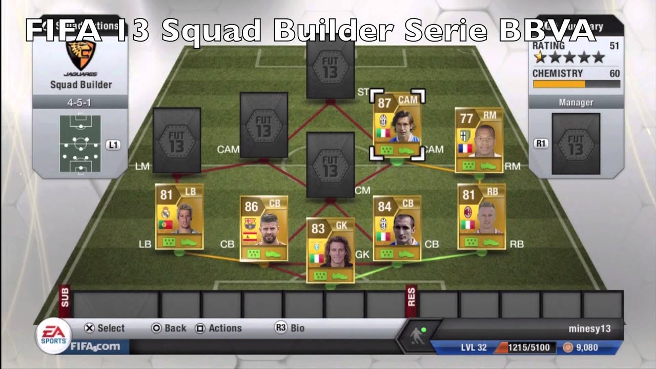 Serie A / Liga BBVA squad builder - HD