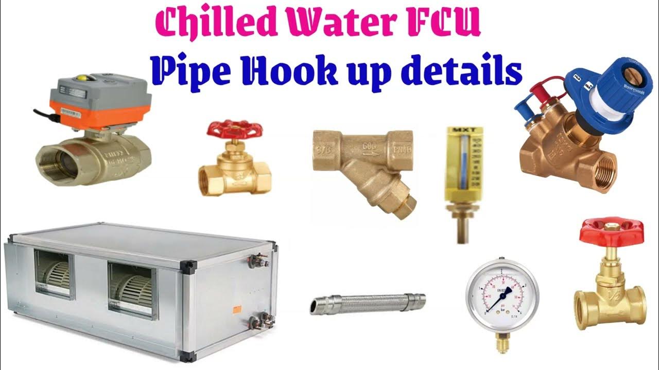 Chilled Water Fan coil unit pipe Hook up Details or Installation