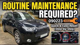 How to Reset | Routine Maintenance Required Light | Mitsubishi Outlander PHEV | Quick & Easy