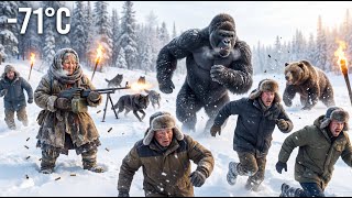 Extreme Survival Battle in −71°C Snowstorm | Daytime Wild Animal Attack in Deep Arctic Wilderness