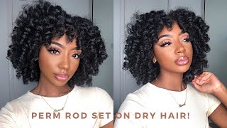 Defined Perm Rod Set On Stretched Type 4 Hair Using Eco Styler Gel