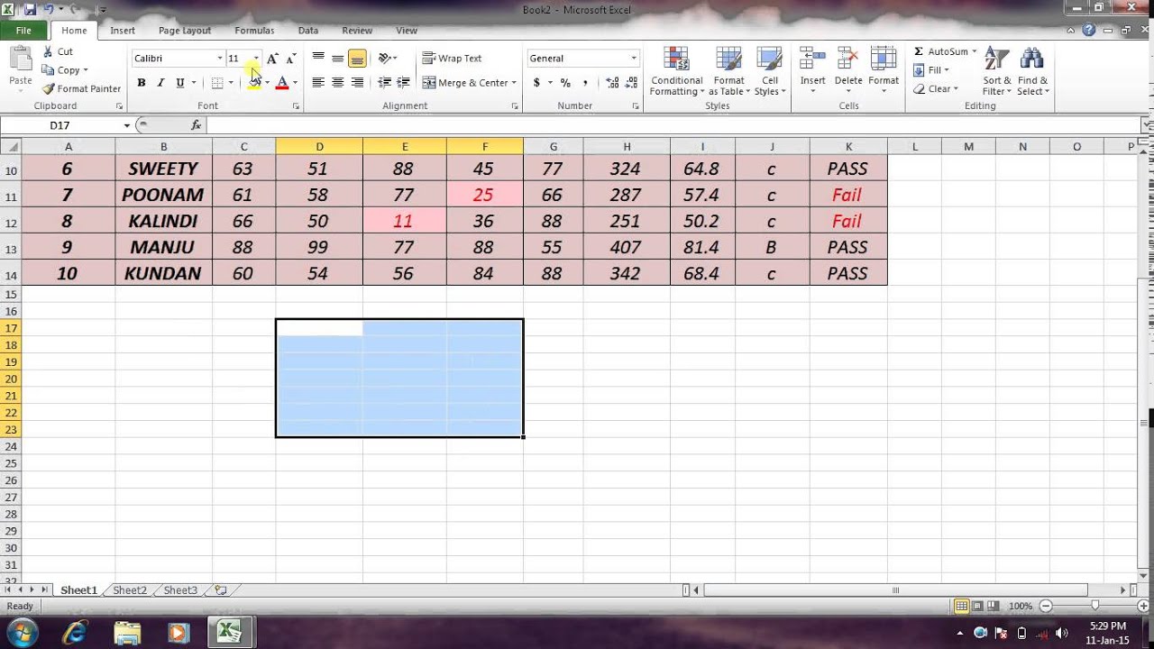 Excel worksheet - YouTube