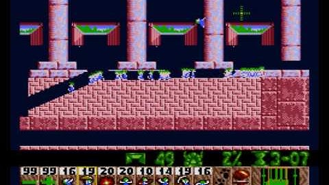 Lemmings - Sega Genesis - Fun 17 - Easy when you know how.