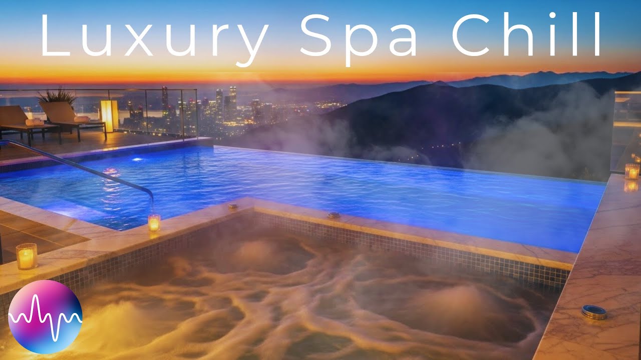Luxury Hot Tub Ambience 🛀 Chill Smooth Jazz & Bubbling Water for Stress Relief