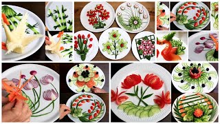 🔴[1 HOUR] Super Salad Decoration Ideas for Hotel & Restaurant Party Garnishing School Competition