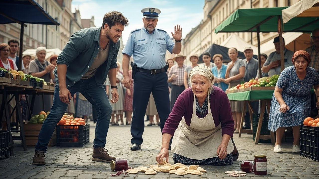 Policjant zniszczył jej stragan z pierogami. Cena, jaką zapłacił, gdy wrócił jej syn, jest szokująca
