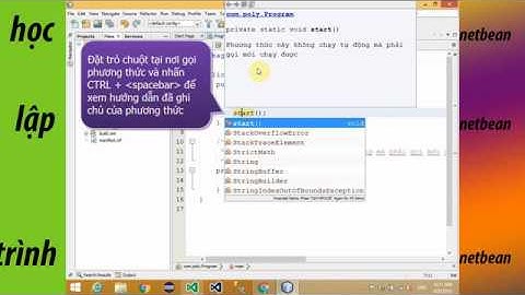 Hướng dẫn sử dụng NetBeans ide 8.2-TỰ HỌC LẬP TRÌNH