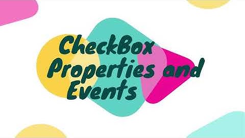 CheckBox control properties and events | Lesson - 53 | C# in Hindi