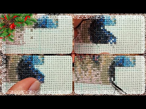 Процесс вышивки крестом🪡//Cross-stitch