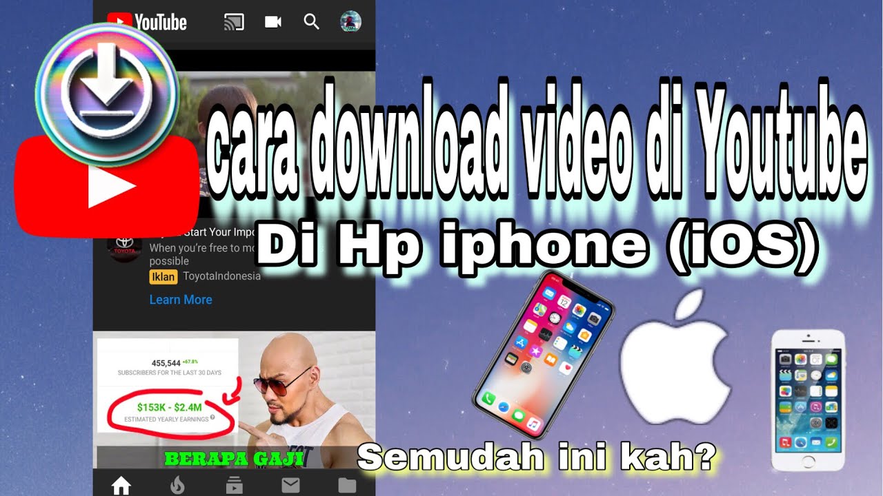 Cara download video dari YT di hp Iphone (iOS only) - YouTube