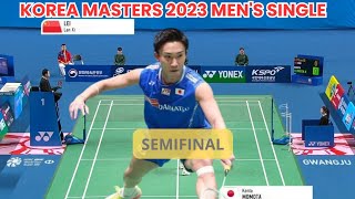 Kento Momota Vs. Lei Lan Xi Korea Masters 2023 Badminton Semifinal