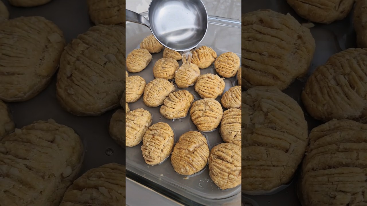 cevizli irmikli pratik baklava lezzetine şerbetli tatlı tarifi yorumlarda ✅️ #şerbetli