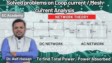 Opgeloste problemen met lusstroom-/meshstroomanalyse | Netwerktheorieën eenvoudig gemaakt | EC Ac...