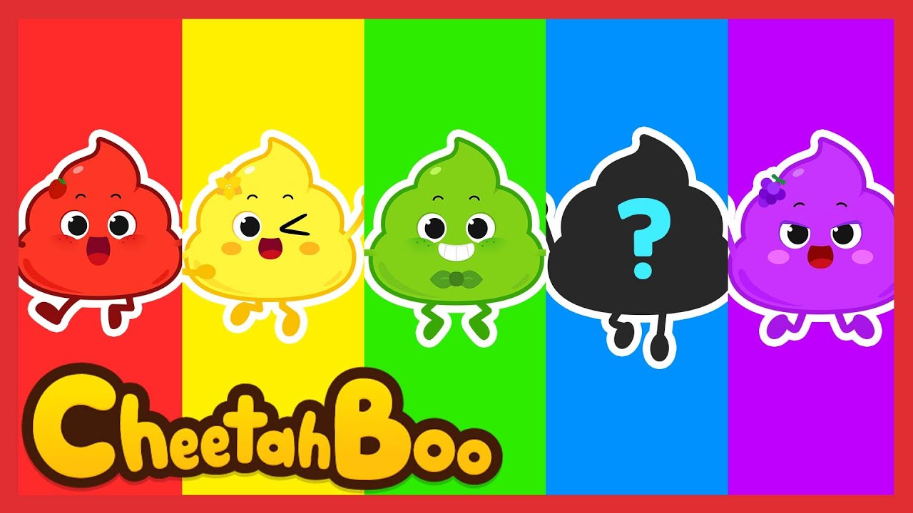 [🎉New] 🌈Rainbow Poo songs | Colorful Rainbow | Color songs | Nursery rhymes | 