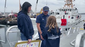 USCGC Warren Deyampert (WPC-1151) arrived at their homeport at Coast Guard Base Boston