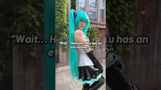 Hatsune Miku’s evil twin 👀 #hatsunemiku #hatsunemikucosplay #vocaloid #zatsunemiku #MARETU #miku