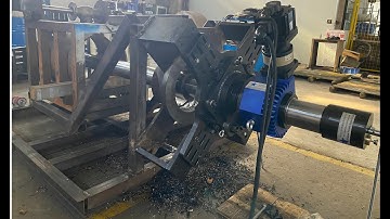 Portable line boring machine with servo drive feed #lineboring #portablelineboring #boringmachine