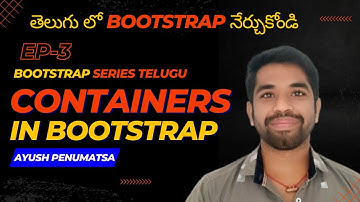 Containers in  Bootstrap | Bootstrap series telugu | How to use containers in bootstrap #bootstrap