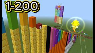 Numberblocks Climbing 1 to 200 😱 NEW Characters Unlocked! Who Will Fall?! #minecraft