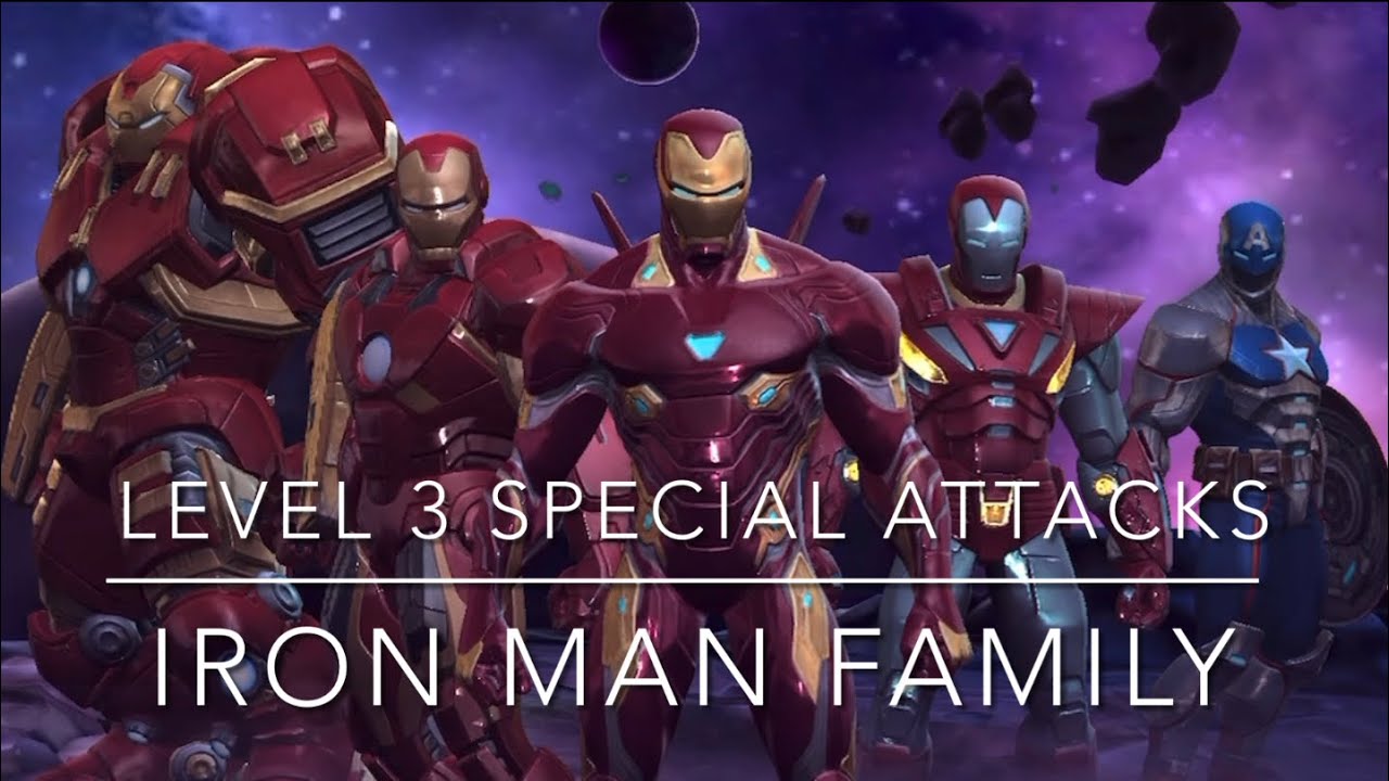 All Iron Man Family Level 3 Special Attacks Marvel’s Contest Of