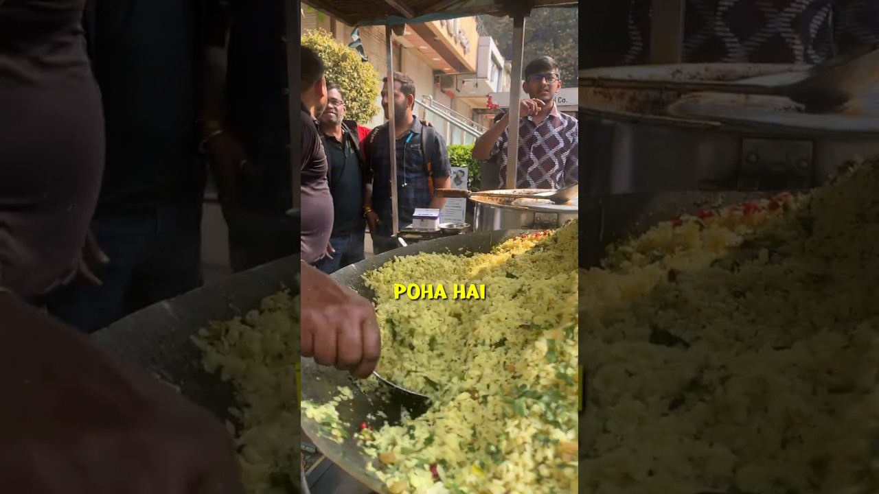 Indore FAMOUS Headsahab POHE 🥵#indore #shorts #food #viral #streetfood #trending