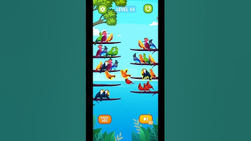 Bird Sort Puzzle Level 55 Gameplay Android IOS