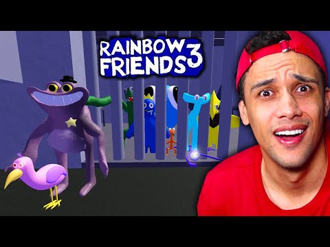 NOVO FINAL? ME TRANSFORMEI NO MONSTRO ROXO E PEGUEI O BICHO AZUL BABÃO NO  RAINBOW FRIENDS (Roblox) 