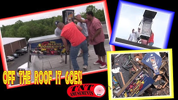 TNT Amusements ROOF REPAIR of troublesome Pinball Machine! Video #1413A