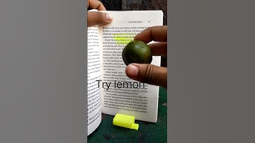 Highlighter VS lemon 🍋how to remove highlighter writing? |हाइलाइटर का लिखा कैसे मिटाए ? #shorts