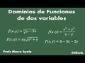 43a.  Dominios de Funciones de dos variables