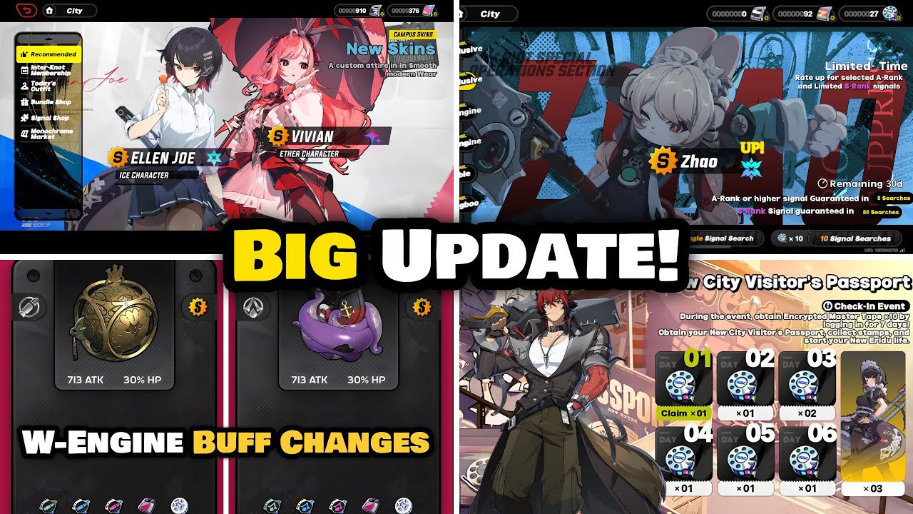 НОВОЕ ОБНОВЛЕНИЕ! 2.3 – Облики Вивиан и Эллен, полный комплект Чжао + изменения W-Engine | Zenles...