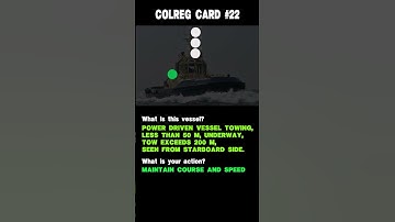 #22 Colreg card. Ship