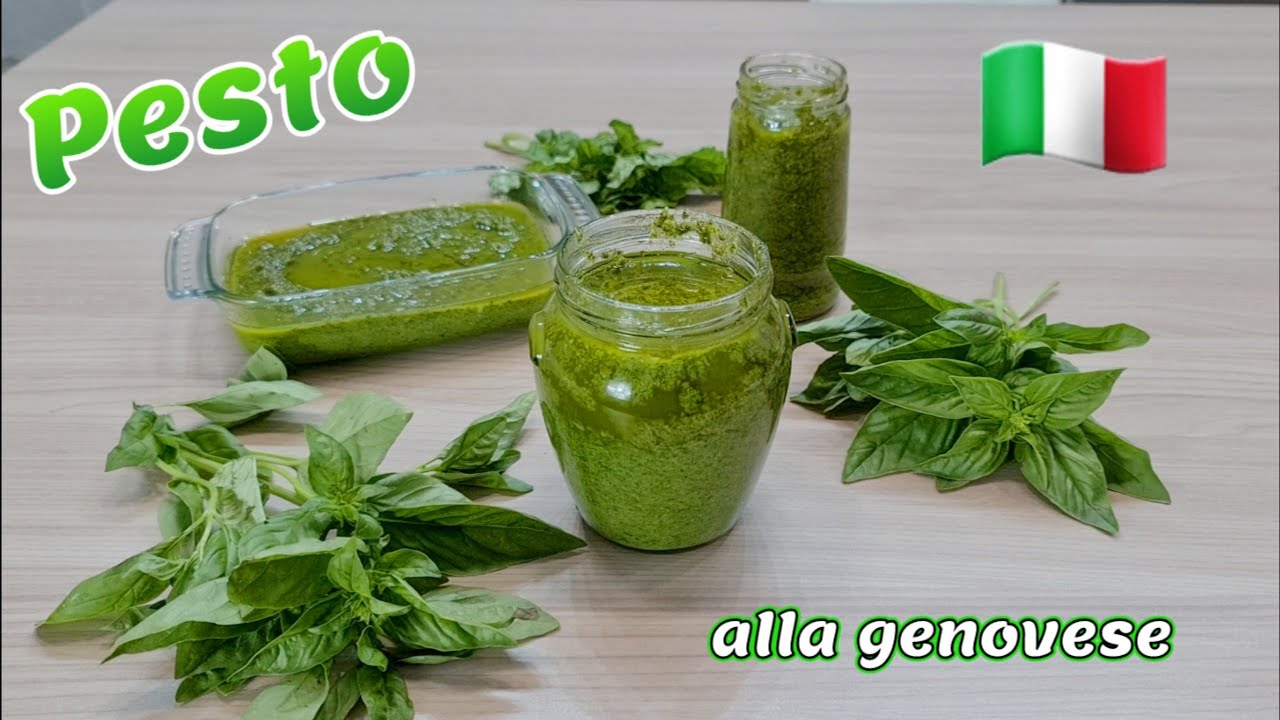 PESTO ALLA GENOVESE VELOCISSIMO FATTO IN CASA NEL FRULLATORE IN POCHI