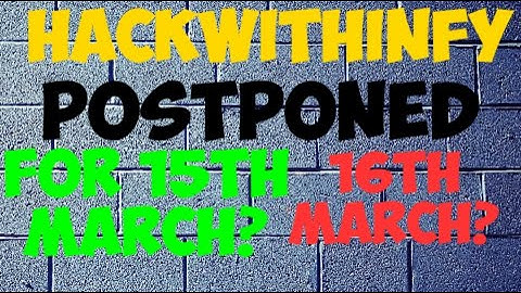 Hackwithinfy postponed 2020